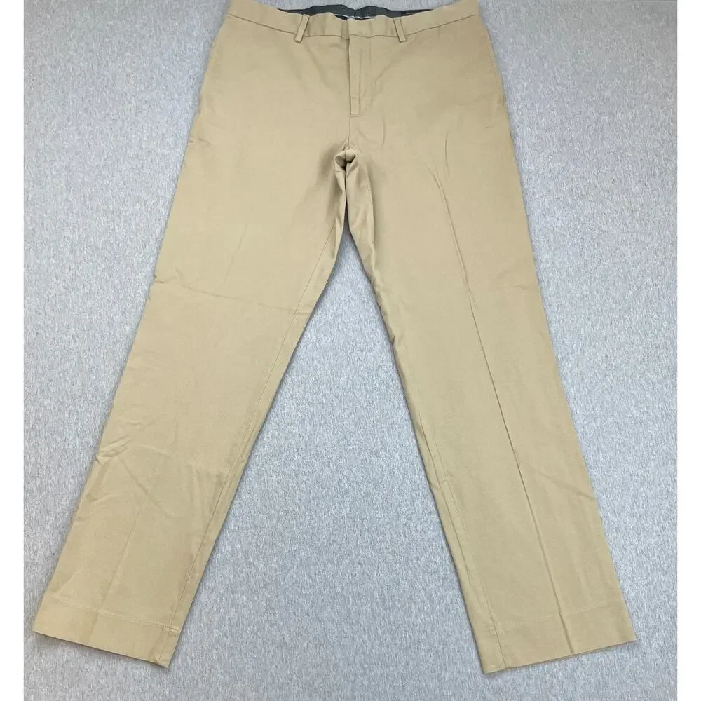 Banana Republic Pants Mens 34 x 34 Beige Cotton Blend Stretch Aiden Fit Chino‎